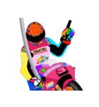Moto Race Rainbow-colored Riders 3 @02（個別スタンプ：21）
