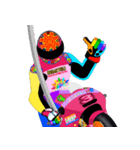 Moto Race Rainbow-colored Riders 3 @02（個別スタンプ：22）