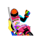 Moto Race Rainbow-colored Riders 3 @02（個別スタンプ：25）