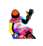 Moto Race Rainbow-colored Riders 3 @02（個別スタンプ：31）