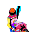Moto Race Rainbow-colored Riders 3 @02（個別スタンプ：34）