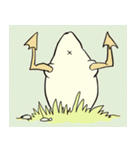 しましまのとりとぶつぶつのとりとツル（個別スタンプ：2）