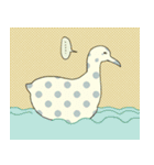 しましまのとりとぶつぶつのとりとツル（個別スタンプ：22）