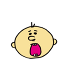 まる顔うす毛（個別スタンプ：5）