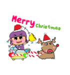 Maruko Nana.17 Merry Christmas.（個別スタンプ：37）