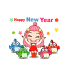 Ginny＆Chicks Happy New year（個別スタンプ：8）