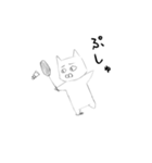 バドミントン×ねこ2（個別スタンプ：2）