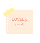 Notes - Lovely EN（個別スタンプ：7）