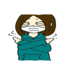 マスク男女（個別スタンプ：2）