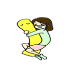 マスク男女（個別スタンプ：3）