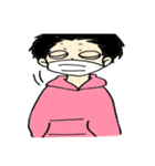 マスク男女（個別スタンプ：5）
