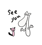 キューちゃんと猫のレッド（個別スタンプ：40）