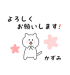 かずみさん用しろねこ（個別スタンプ：3）