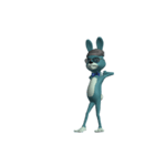 Dancing Blue Rabbit（個別スタンプ：6）