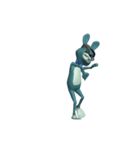 Dancing Blue Rabbit（個別スタンプ：8）