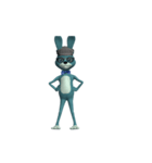 Dancing Blue Rabbit（個別スタンプ：13）