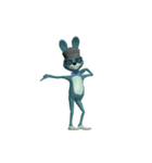 Dancing Blue Rabbit（個別スタンプ：21）