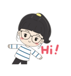 Glasses Girl Chuku（個別スタンプ：1）