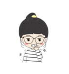 Glasses Girl Chuku（個別スタンプ：3）