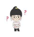 Glasses Girl Chuku（個別スタンプ：4）