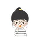 Glasses Girl Chuku（個別スタンプ：5）