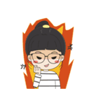 Glasses Girl Chuku（個別スタンプ：6）
