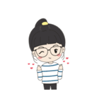 Glasses Girl Chuku（個別スタンプ：12）