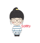 Glasses Girl Chuku（個別スタンプ：13）
