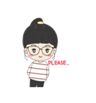 Glasses Girl Chuku（個別スタンプ：16）
