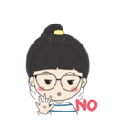 Glasses Girl Chuku（個別スタンプ：17）