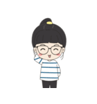 Glasses Girl Chuku（個別スタンプ：21）