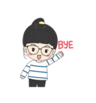 Glasses Girl Chuku（個別スタンプ：24）
