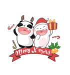 Panda Bear in BLACK ＆ WHITE(X'mas)（個別スタンプ：1）