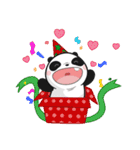 Panda Bear in BLACK ＆ WHITE(X'mas)（個別スタンプ：10）