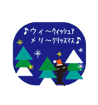 北欧モダン♥黒猫スタンプクリスマス＆正月（個別スタンプ：1）