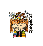 カラフル女の子と動物たち（個別スタンプ：9）