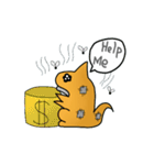 Lizard Dinosaur and his partner Q-seik（個別スタンプ：9）
