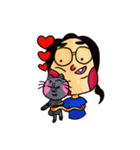 YT and her Fat Cat（個別スタンプ：21）