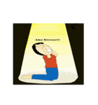 expression the black hair boy（個別スタンプ：4）
