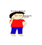 expression the black hair boy（個別スタンプ：7）