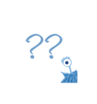 Blue Furry Monster（個別スタンプ：7）