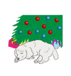 犬と クリスマス 2：トイプードル（個別スタンプ：7）