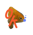 金魚さん<+))><<（個別スタンプ：18）