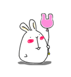 フツーだね。だんごうさぎさん（個別スタンプ：7）