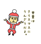 甲斐サンタのクリスマス用名前スタンプ（個別スタンプ：5）