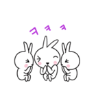pink rabbit with yellowurt（個別スタンプ：8）