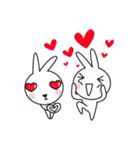 pink rabbit with yellowurt（個別スタンプ：9）