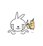 pink rabbit with yellowurt（個別スタンプ：17）