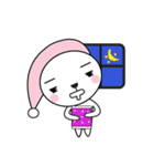 pink rabbit with yellowurt（個別スタンプ：23）