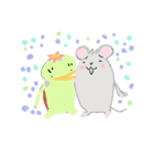 マウスとカッパ（個別スタンプ：23）